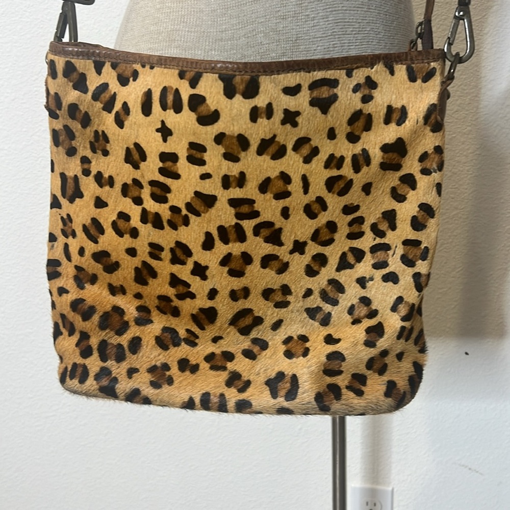 American Darling Leather and Pony Hair Cheetah Side Bag